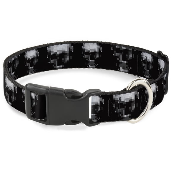 Buckle-Down Pet Collar, Dog Collar Plastic Buckle, Dark Knight, 15 to 24 Inches 1.0 Inch Wide