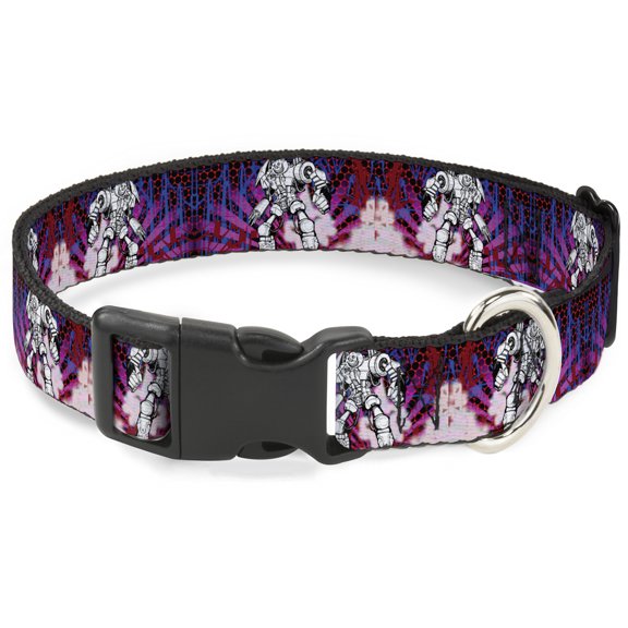 Buckle-Down Pet Collar, Dog Collar Plastic Buckle, Evoke Robobear, 15 to 24 Inches 1.0 Inch Wide