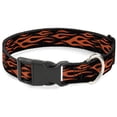 thumbnail image 1 of Buckle-Down Pet Collar, Dog Collar Plastic Buckle, Flame Orange, 7 to 8.5 Inches 0.5 Inch Wide, 1 of 8