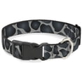 thumbnail image 1 of Buckle-Down Pet Collar, Dog Collar Plastic Buckle, Giraffe Spots Gray Charcoal, 8.5 to 12 Inches 0.5 Inch Wide, 1 of 8