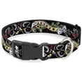 thumbnail image 1 of Buckle-Down Pet Collar, Dog Collar Plastic Buckle, Lucky Black, 8.5 to 12 Inches 0.5 Inch Wide, 1 of 8