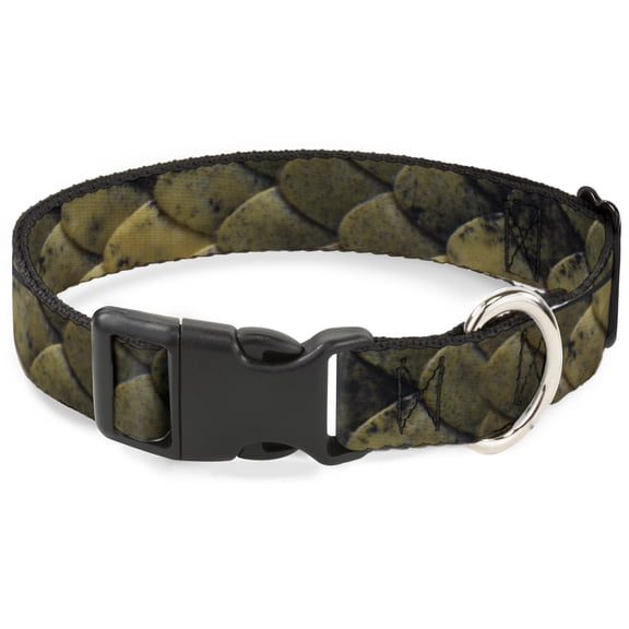 Buckle-Down Pet Collar, Dog Collar Plastic Buckle, Snake Skin Close Up, 7 to 8.5 Inches 0.5 Inch Wide