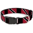 thumbnail image 1 of Buckle-Down Pet Collar, Dog Collar Plastic Buckle, Trinidad Tobago Flags Black Block, 7 to 8.5 Inches 0.5 Inch Wide, 1 of 8
