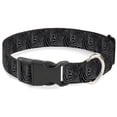 thumbnail image 1 of Buckle-Down Pet Collar, Dog Collar Plastic Buckle, Zebra Head Black Gray, 20 to 31 Inches 1.5 Inch Wide, 1 of 8