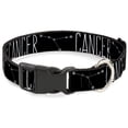 thumbnail image 1 of Buckle-Down Pet Collar, Dog Collar Plastic Buckle, Zodiac Cancer Constellation Black White, 7 to 8.5 Inches 0.5 Inch Wide, 1 of 8
