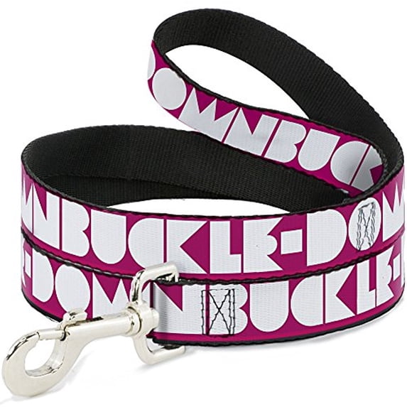 Buckle-Down Pet Leash, 4' x 1 2", Shapes Hot Pink White