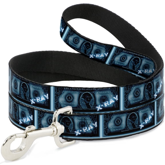 Buckle-Down Pet Leash, Dog Leash, 1 Dollar Bill X Ray, 4 Feet Long 1.0 Inch Wide