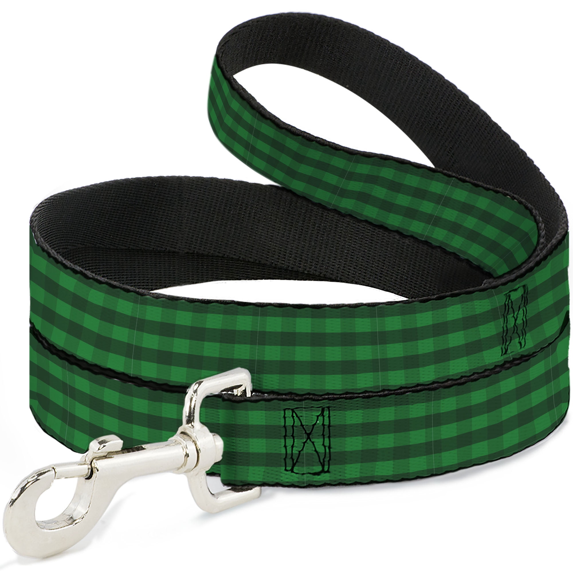 Buckle-Down Pet Leash, Dog Leash, Christmas Pajama Plaid Greens, 6 Feet Long 1.0 Inch Wide