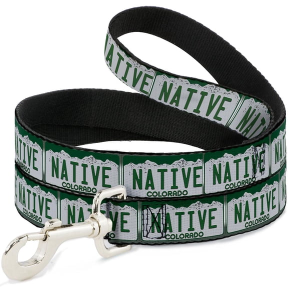 Buckle-Down Pet Leash, Dog Leash, Colorado License Plate Native, 4 Feet Long 1.0 Inch Wide