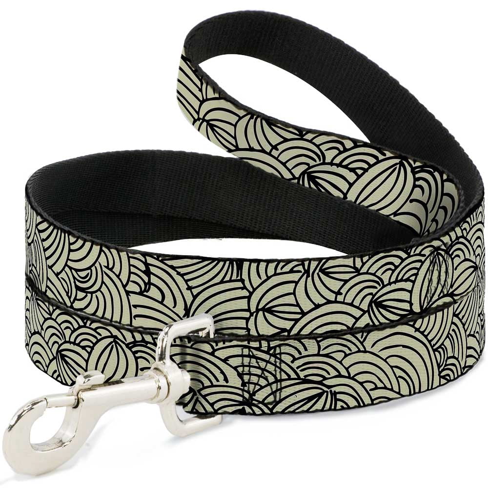 Buckle-Down Pet Leash, Dog Leash, Doodle Cream Black, 6 Feet Long 1.0 Inch Wide