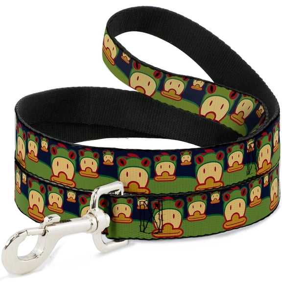Buckle-Down Pet Leash, Dog Leash, Duck Frog Hat, 4 Feet Long 1.0 Inch Wide
