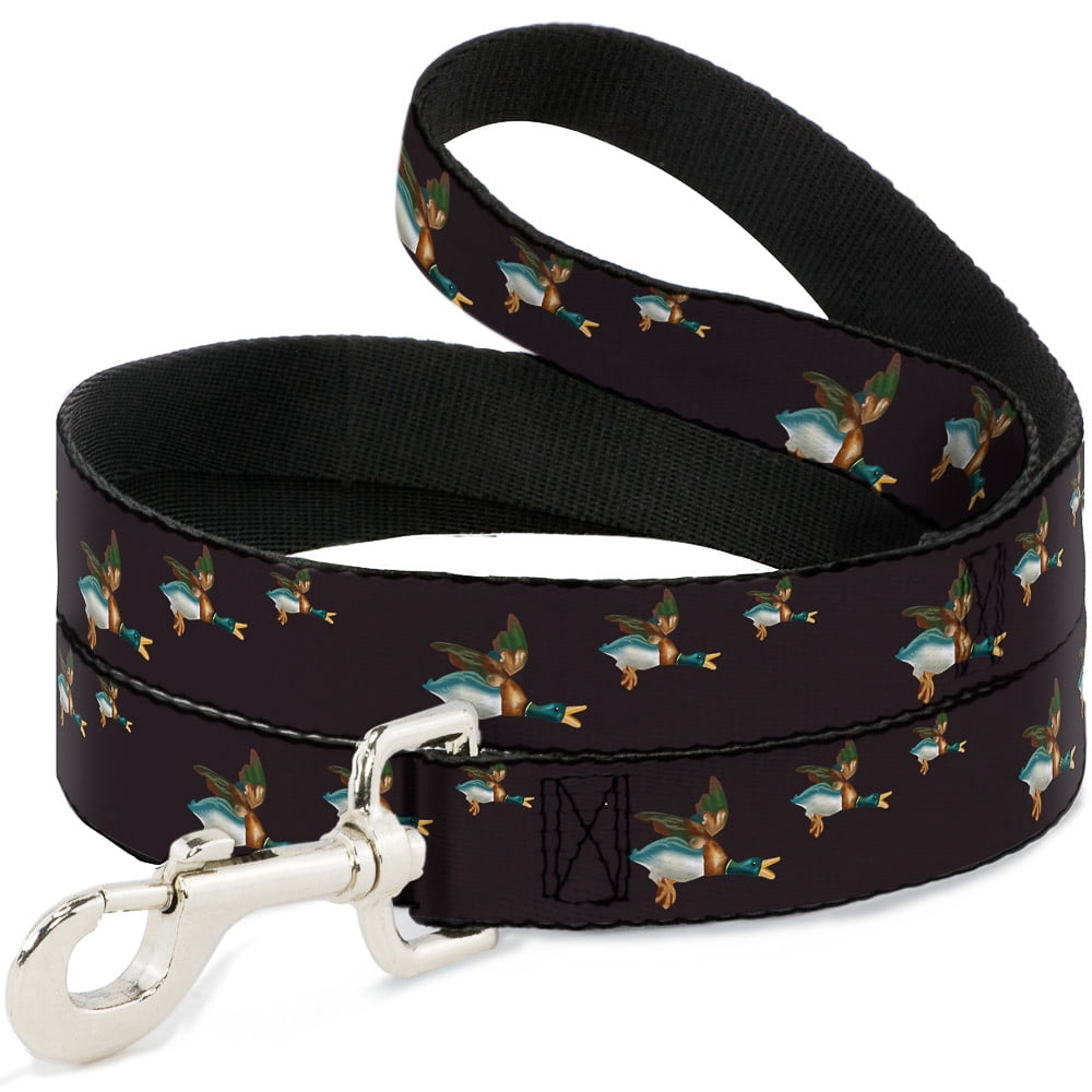 Buckle-Down Pet Leash, Dog Leash, Flying Mallards Burgundy, 6 Feet Long 1.0 Inch Wide