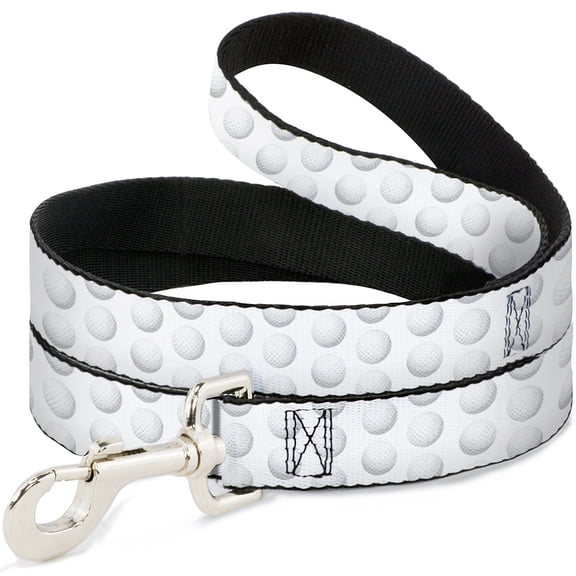 Buckle-Down Pet Leash, Dog Leash, Golf Ball Dimples Whites, 4 Feet Long 1.0 Inch Wide