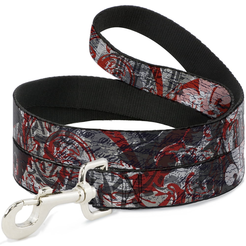Buckle-Down Pet Leash, Dog Leash, Gothic Pattern, 6 Feet Long 1.0 Inch Wide