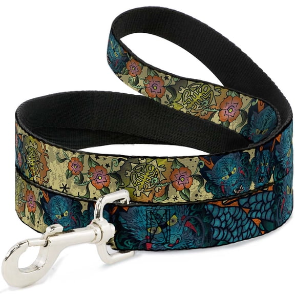 Buckle-Down Pet Leash, Dog Leash, Honor Close Up Tan, 4 Feet Long 1.0 Inch Wide