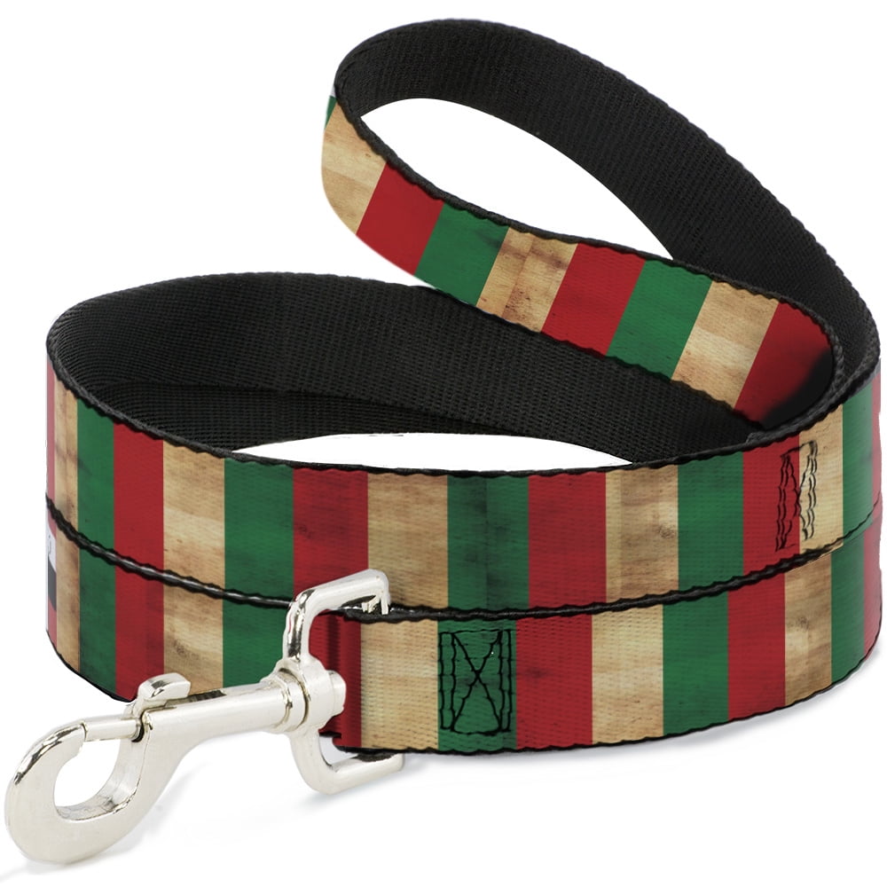 Buckle-Down Pet Leash, Dog Leash, Italy Flag Continuous Vintage, 6 Feet Long 1.0 Inch Wide