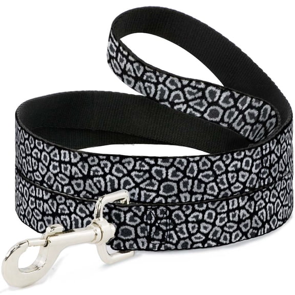 Buckle-Down Pet Leash, Dog Leash, Leopard Black, 6 Feet Long 1.0 Inch Wide