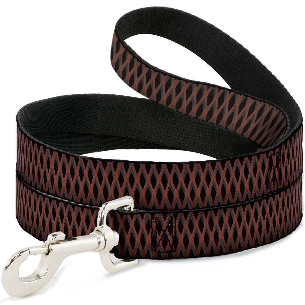 Buckle-Down Pet Leash, Dog Leash, Mesh Black Brown, 6 Feet Long 1.0 Inch Wide