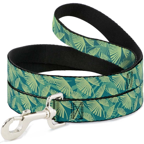 Buckle-Down Pet Leash, Dog Leash, Palm Leaves Stacked Pastel Greens, 4 Feet Long 1.0 Inch Wide
