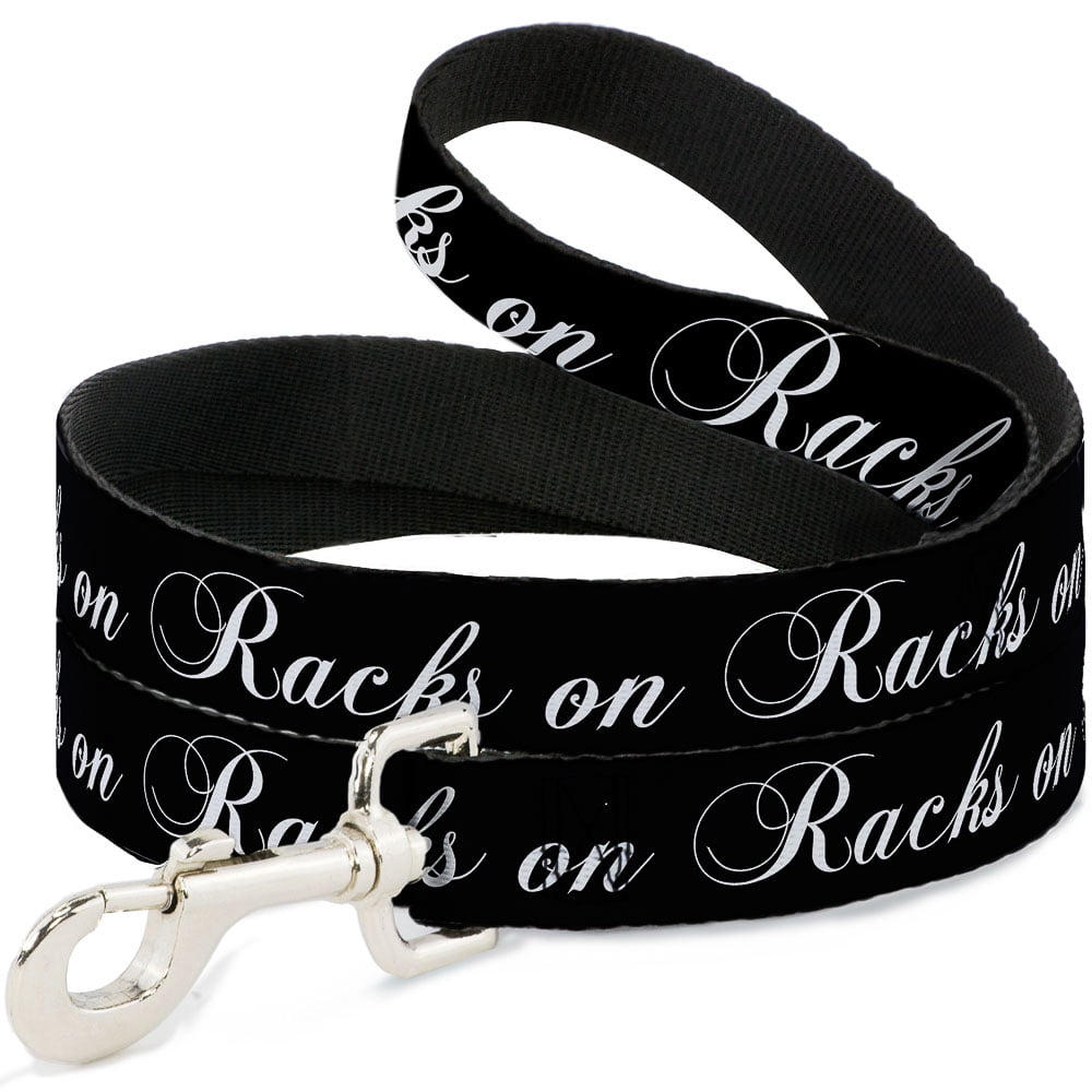 Buckle-Down Pet Leash, Dog Leash, Racks on Racks Black White, 6 Feet ...
