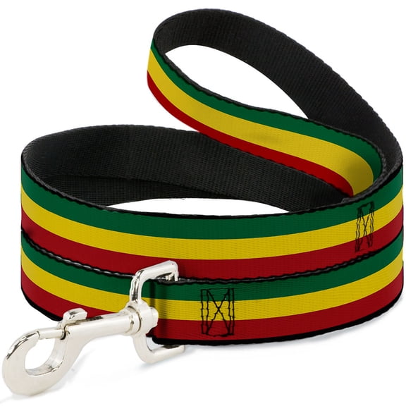 Buckle-Down Pet Leash, Dog Leash, Rasta, 4 Feet Long 1.0 Inch Wide