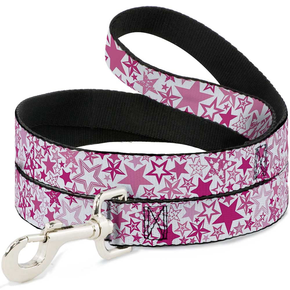 Buckle-Down Pet Leash, Dog Leash, Stargazer White Pink, 6 Feet Long 1.0 Inch Wide