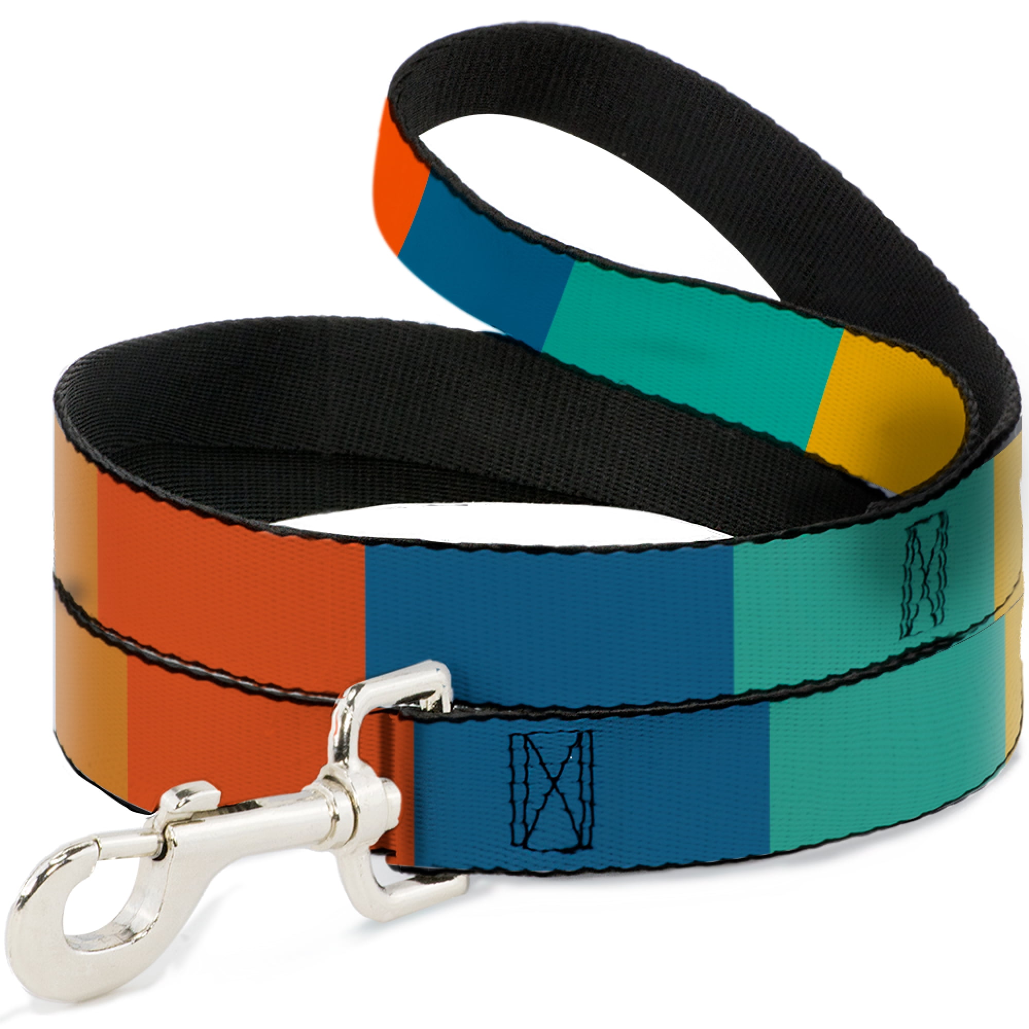 Buckle-Down Pet Leash, Dog Leash, Summer Essentials Color Block 2, 6 Feet Long 1.0 Inch Wide