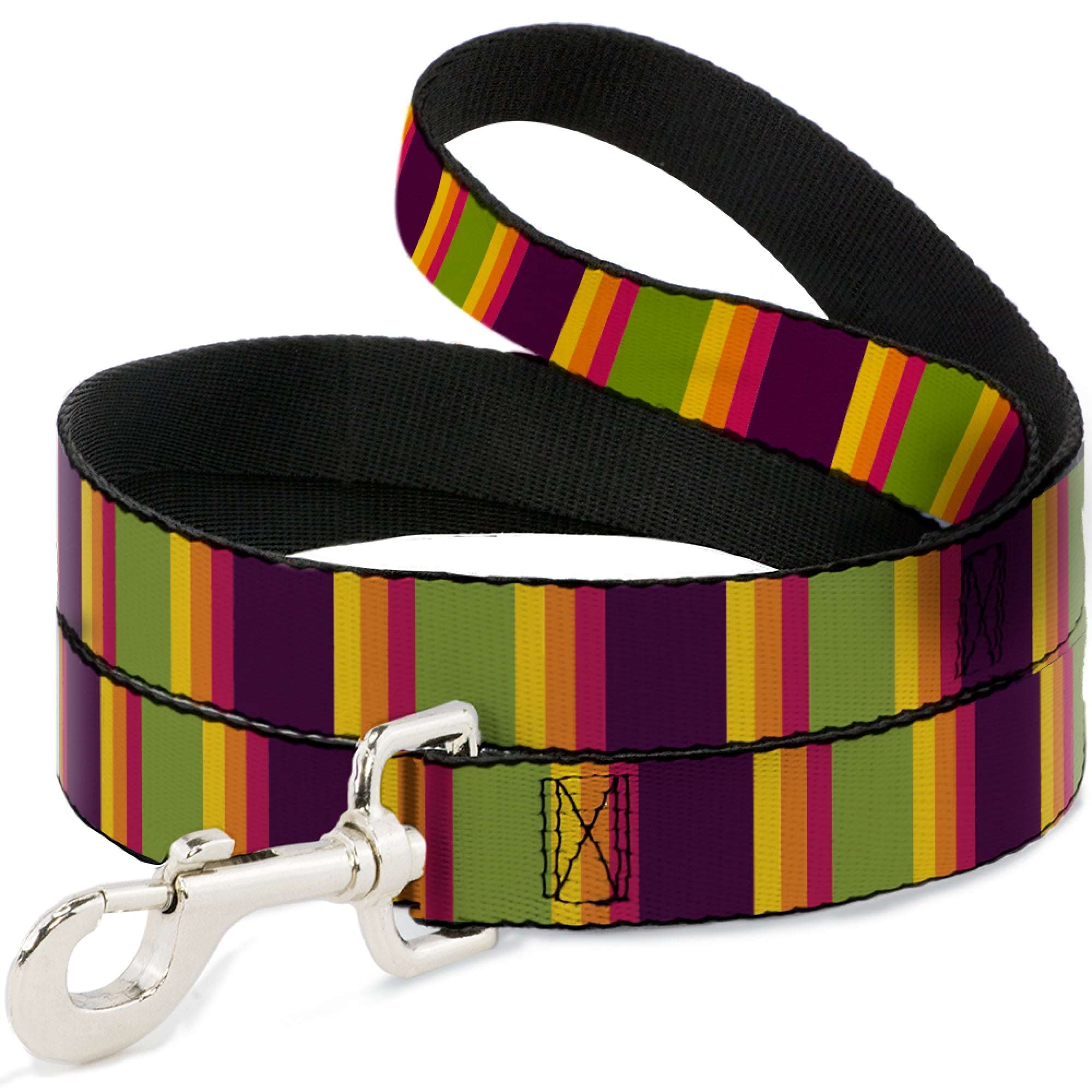 Buckle-Down Pet Leash, Dog Leash, Summer Essentials Color Block 7, 6 Feet Long 1.0 Inch Wide