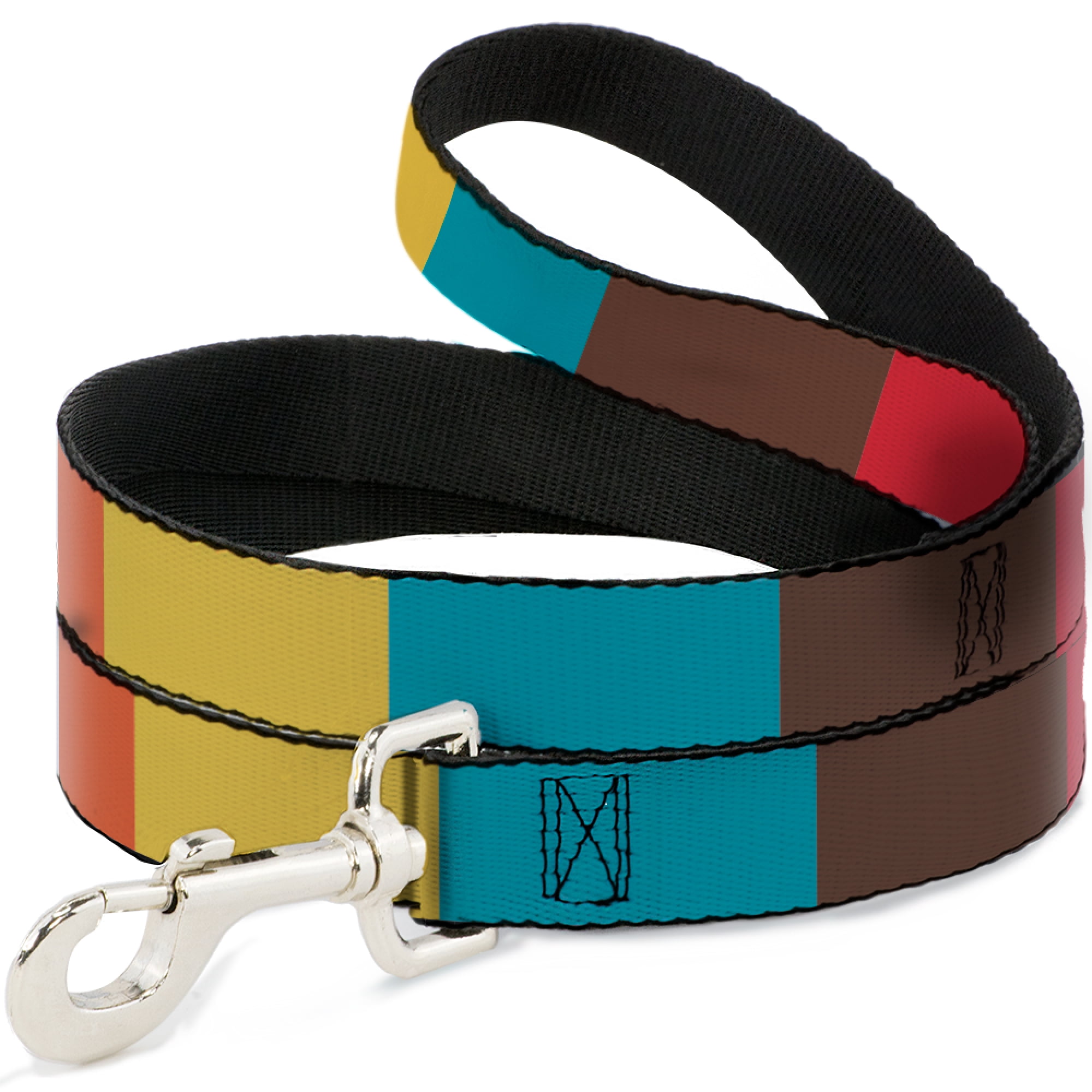 Buckle-Down Pet Leash, Dog Leash, Summer Essentials Color Block 9, 6 Feet Long 1.0 Inch Wide