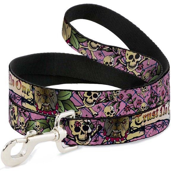 Buckle-Down Pet Leash, Dog Leash, Trust No One Pink, 4 Feet Long 1.0 Inch Wide