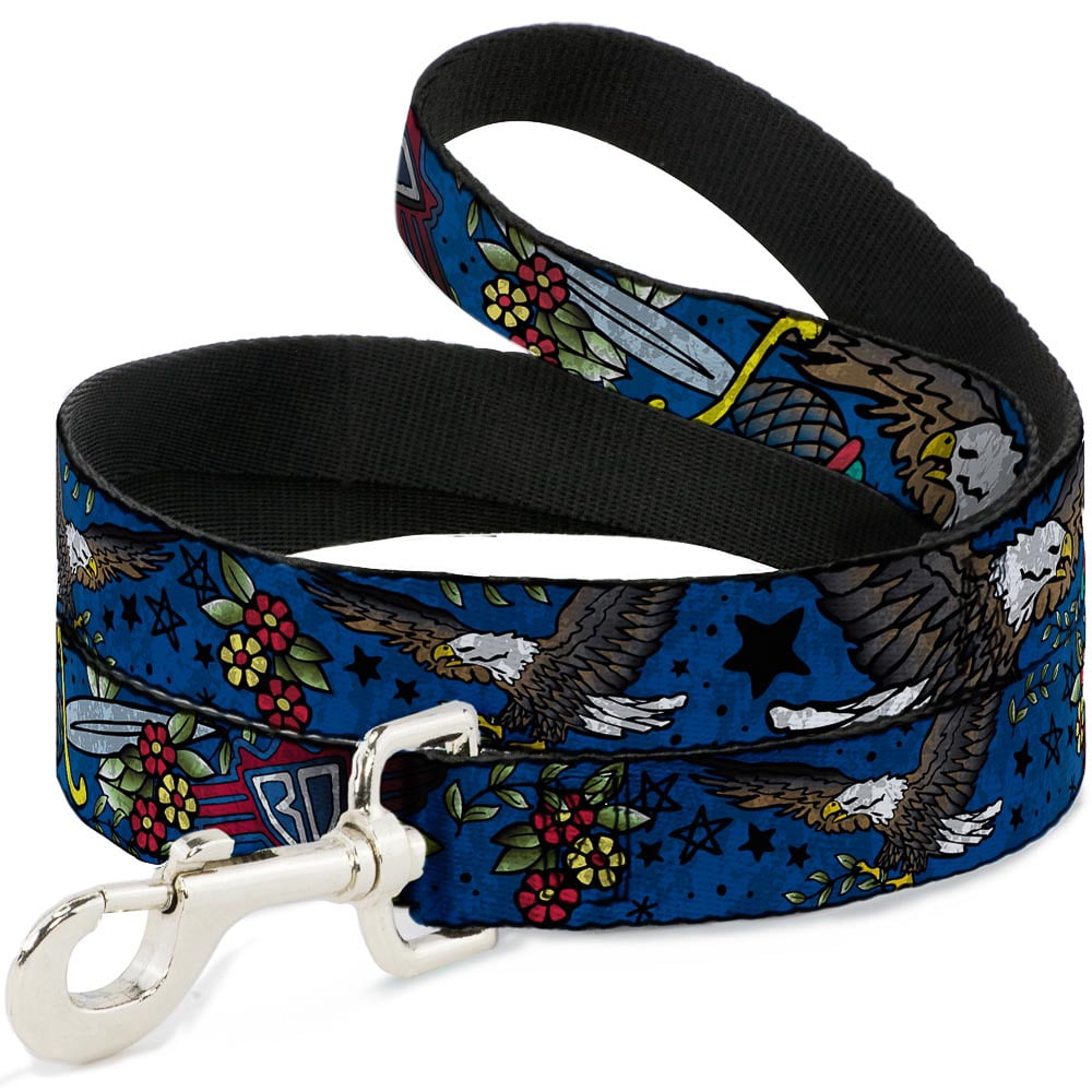 Buckle-Down Pet Leash, Dog Leash, Truth And Justice Close Up Blue, 6 Feet Long 1.0 Inch Wide