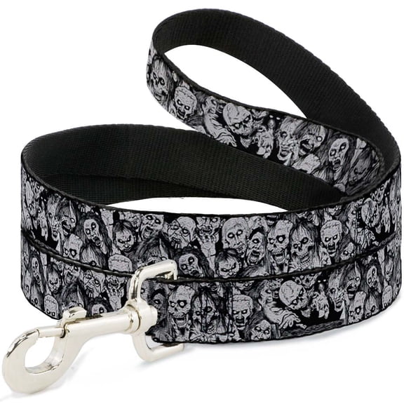 Buckle-Down Pet Leash, Dog Leash, Zombie Skulls Sketch, 4 Feet Long 1.0 Inch Wide