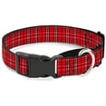 thumbnail image 1 of buckle-down plaid black red martingale dog collar, 1 of 1