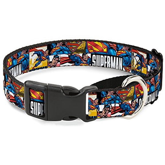 Buckle-Down "SUPERMAN Action Blocks" Martingale Dog Collar