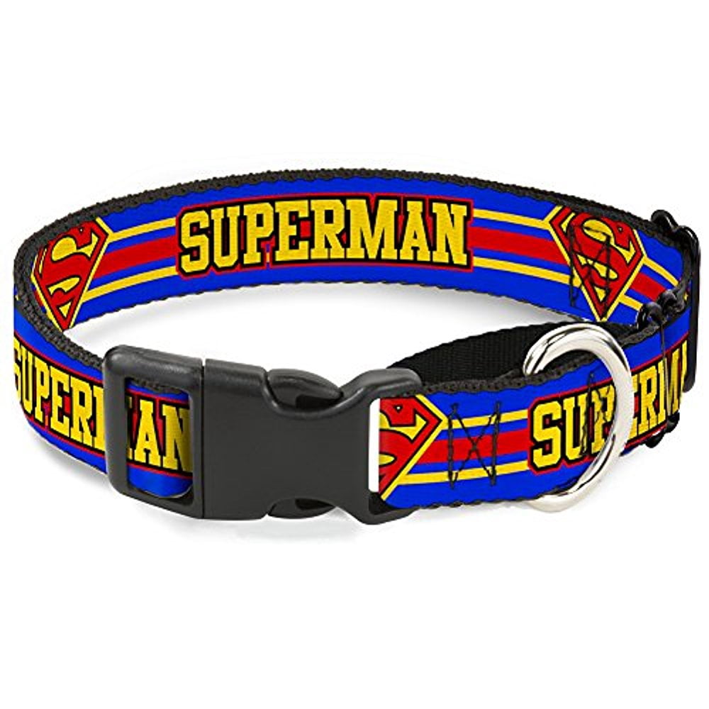 buckle-down "superman shield stripe" martingale dog collar