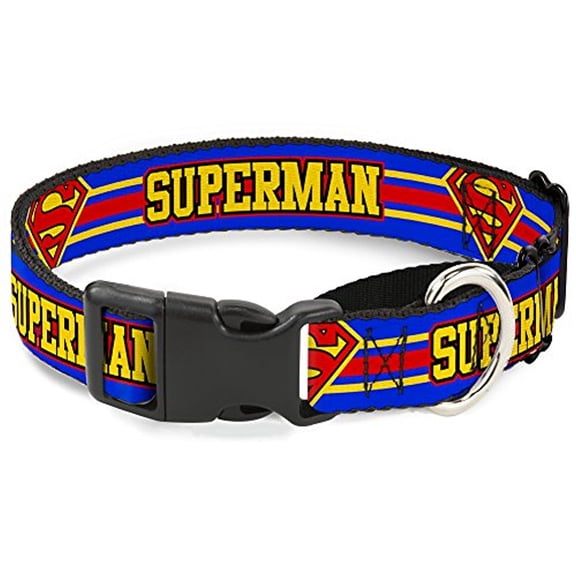 buckle-down "superman shield stripe" martingale dog collar