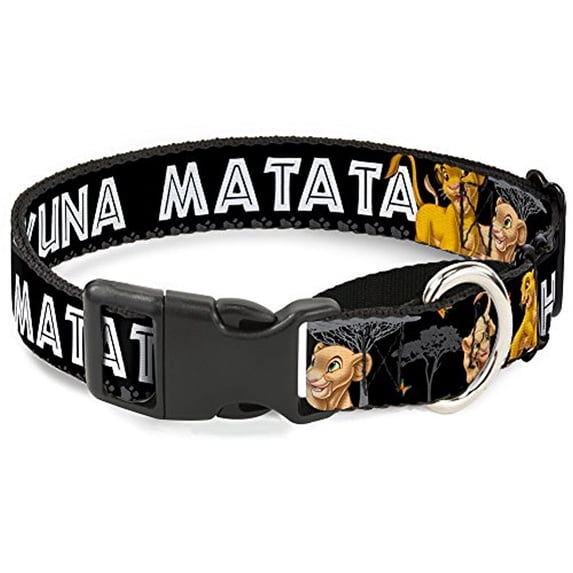 Buckle-Down Simba Scar Battle Scene Fiery Red Disney Martingale Plastic Clip Collar