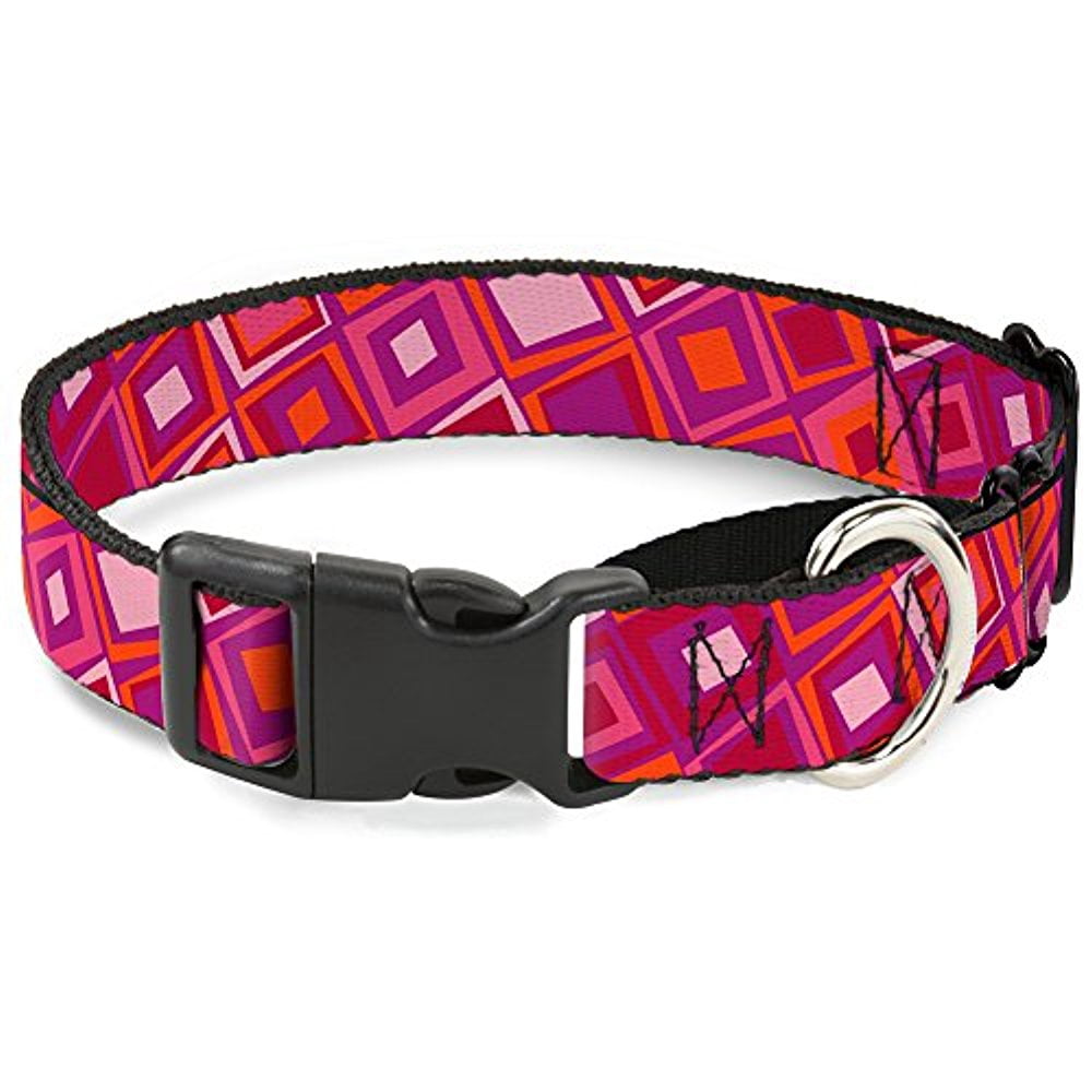 buckle-down "skewed squares stacked" martingale dog collar