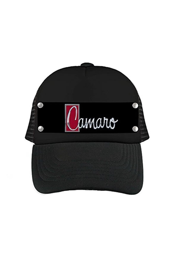 Buckle-Down Snapback Hat-1972 Camaro Script Emblem Black Silver Reds