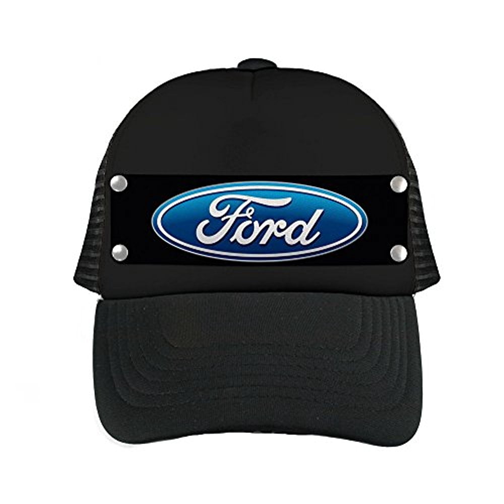 Buckle Down Snapback Hat-Ford Oval Logo Black Blue