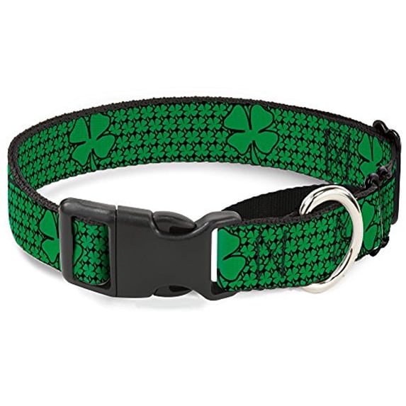Buckle-Down St. Pat's Clovers Green Martingale Dog Collar