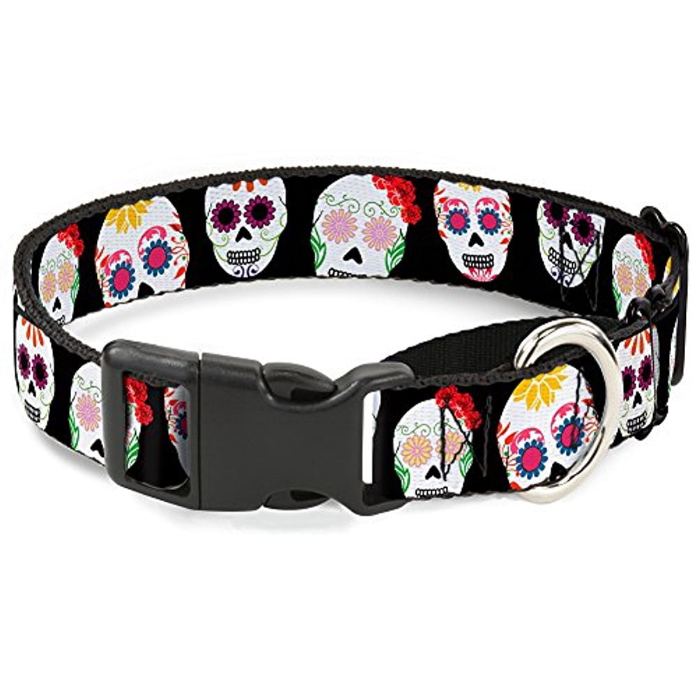 Buckle-Down "Staggered Sugar Skulls" Martingale Dog Collar