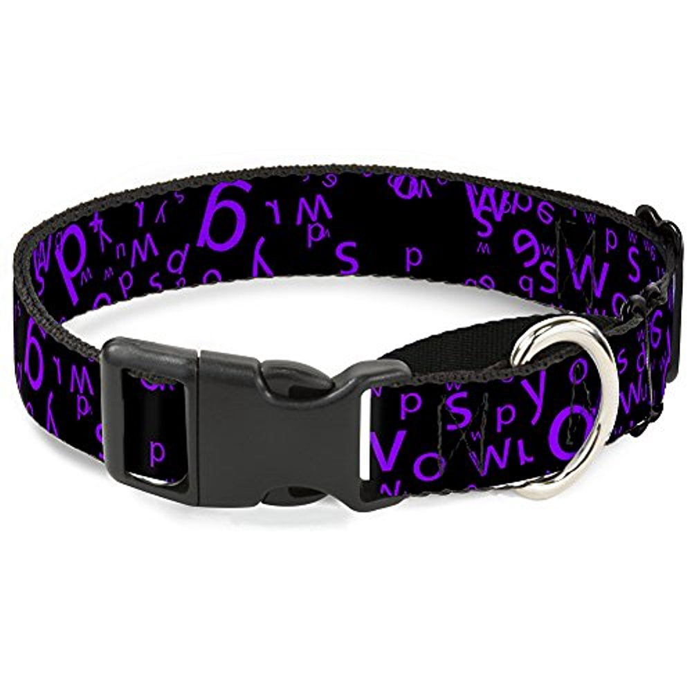 Buckle-Down Stargazer Black Purple Martingale Dog Collar