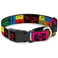 thumbnail image 1 of buckle-down tapes multi neon martingale dog collar, 1 of 1