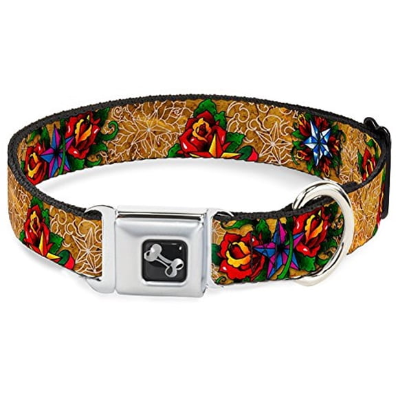 Buckle Down Tattoo Johnny Pet Seatbelt Buckle Dog Collar