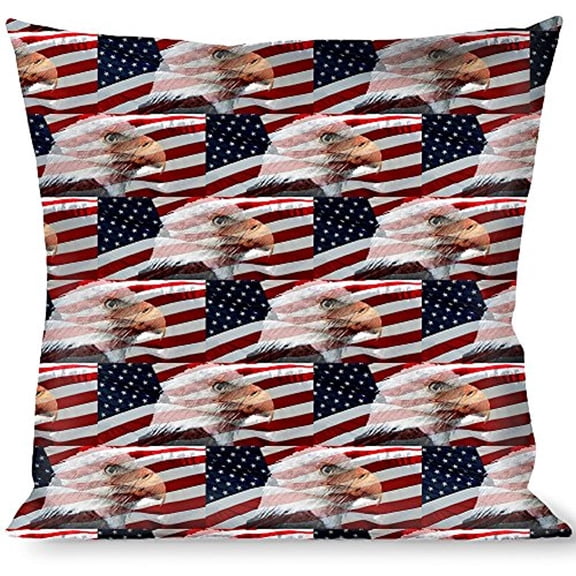 buckle-down throw pillow - american eagle flags
