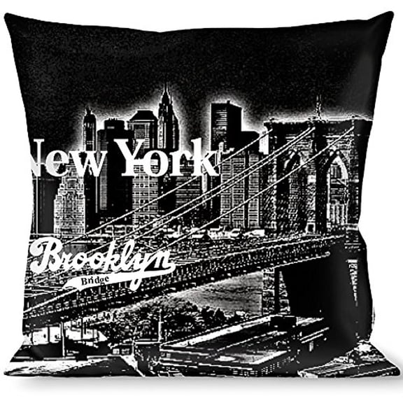 Buckle-Down Throw Pillow - Brooklyn New York