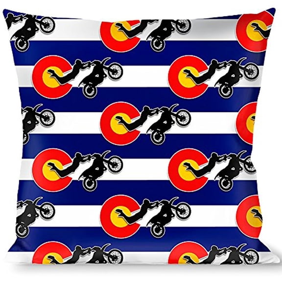 Buckle-Down Throw Pillow - Colorado Freestyle Motocross Superman