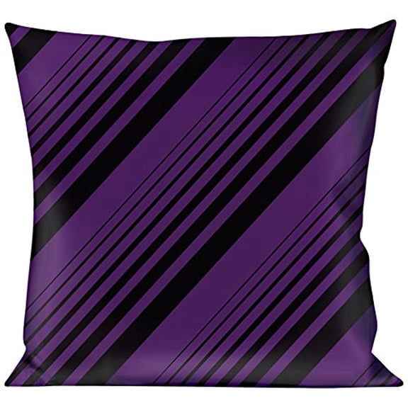 Buckle-Down Throw Pillow - Diagonal Stripes Purples