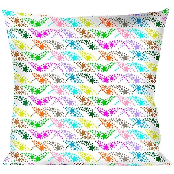 Buckle-Down Throw Pillow - Falling Stars White Multi Color